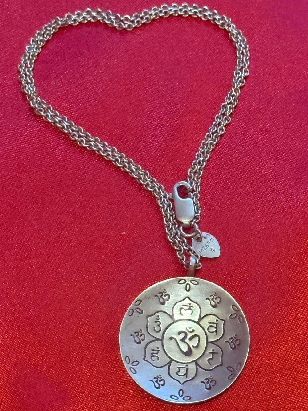 WOW POSHMARK Authentic Me & Ro Sterling Silver XL Chakra Flower Pendant